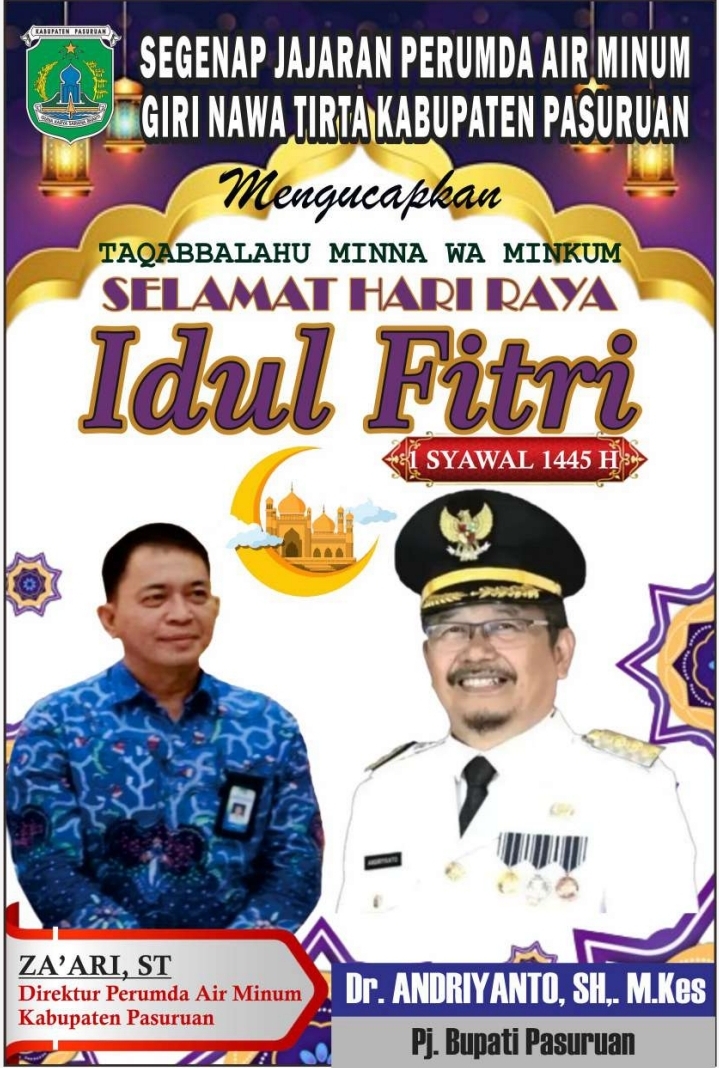 Iklan Idul Fitri Perumda Air Minum Giri Nawa Tirta Kabupaten&nbsp;Pasuruan