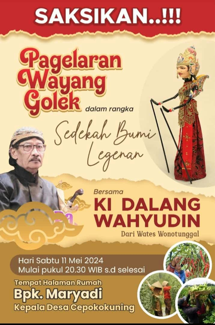 Sedekah Bumi Desa Cepokokuning Helat Pagelaran Wayang Golek Ki Dalang&nbsp;Wahyudin